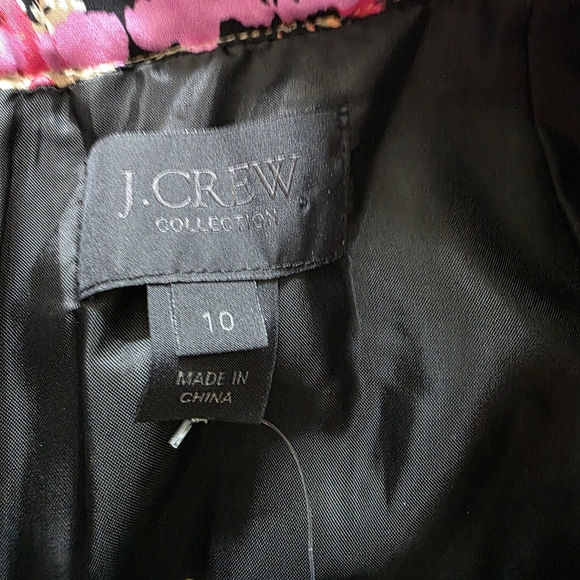 J.crew Collection NWOT Multicolor Plaid Women's Skirt 100% Silk 10 Pencil 98892 - Picture 5 of 8